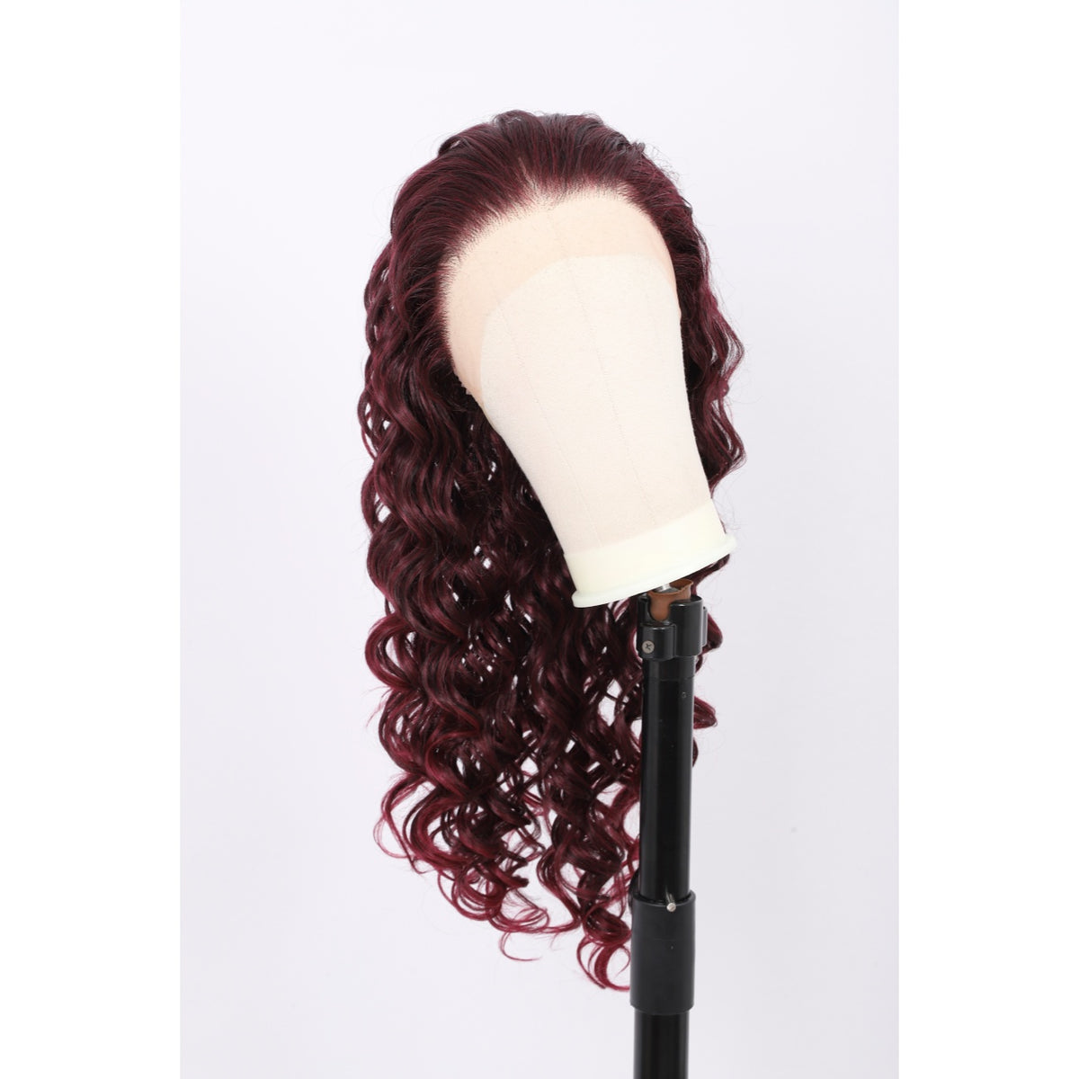 24 Inch Long Loose Deep Wave Wig Synthetic Lace Front Wig for Women Cherry Red Curly Wig Darily Party Dress Women Wigs