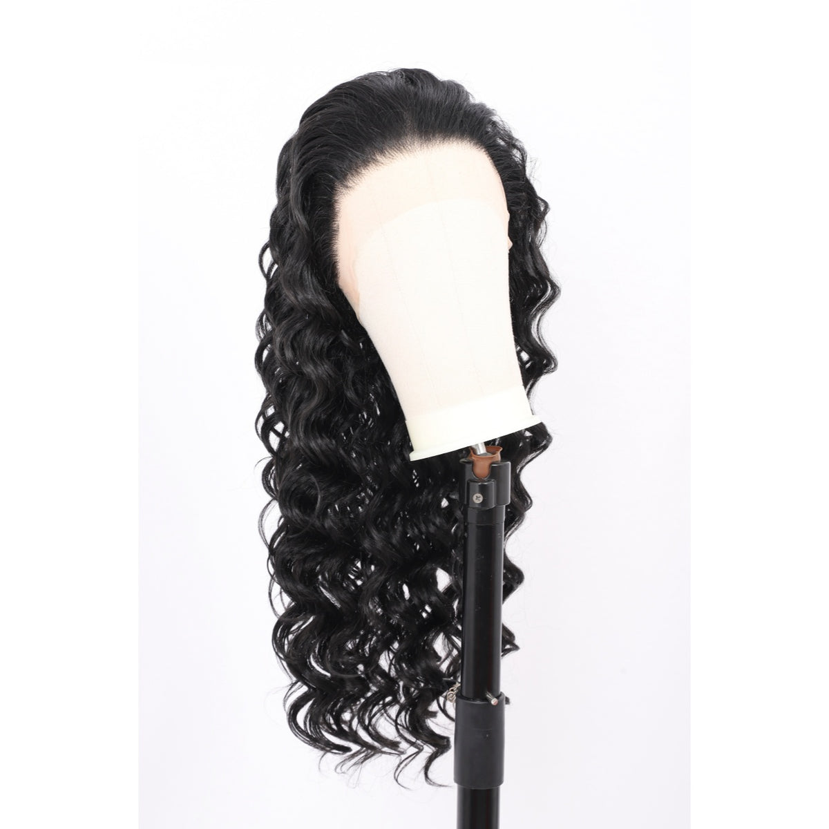 24 Inch Long Loose Deep Wave Wig Synthetic Lace Front Wig for Women Black Curly Wig Darily Party Dress Women Wigs