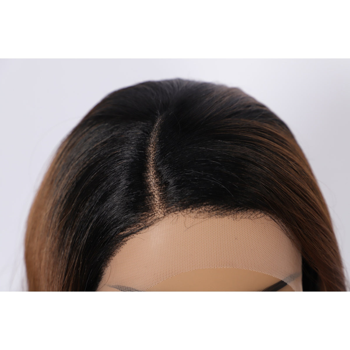 24 Inch Long Curly Wig Side Part Loose Wave Wig Synthetic Lace Front Wig for Women Ombre Brown