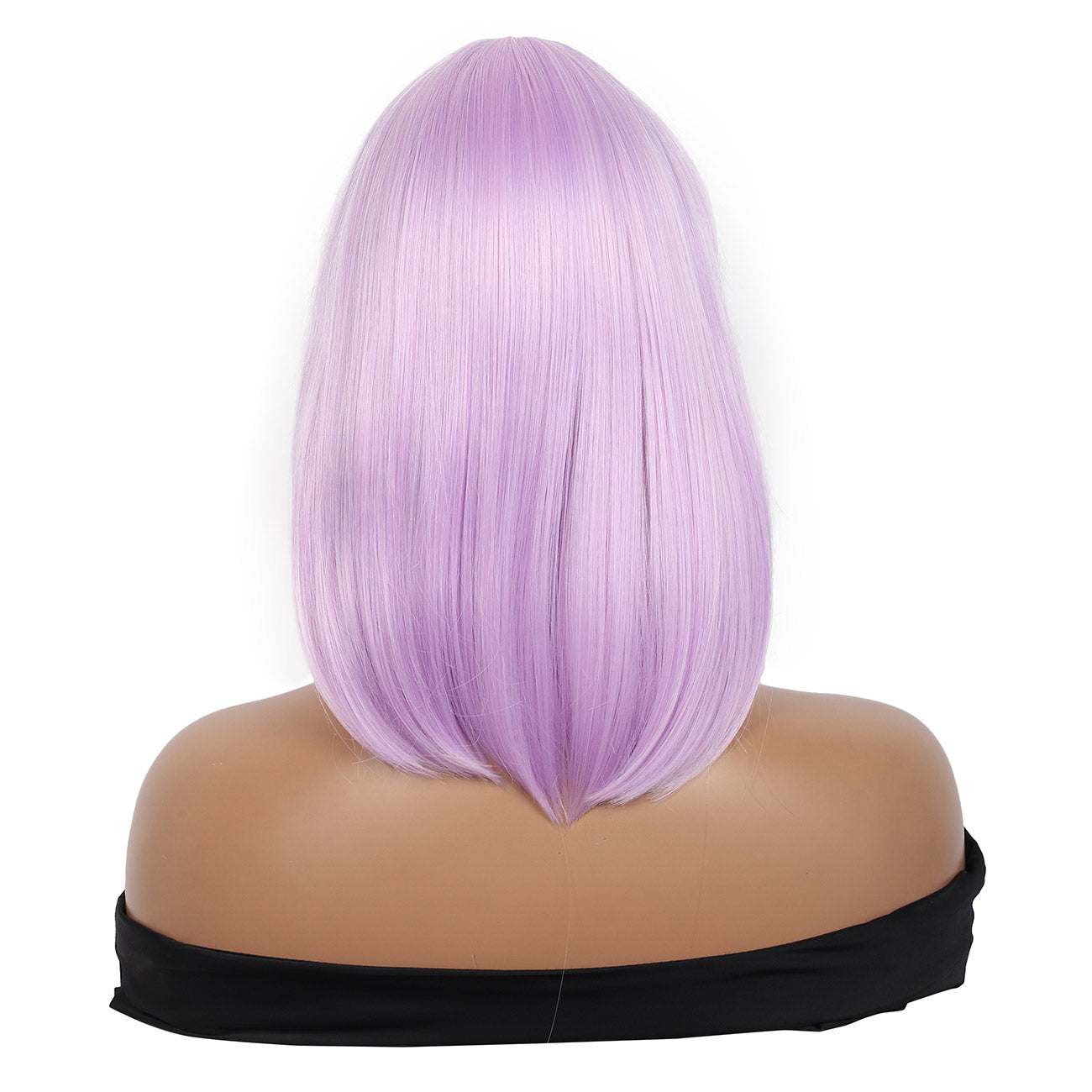 Bob Wigs for Women Short Straight Bob Wig with Hair Bangs Natural Looking Heat Resistant Synthetic Hair Wigs for Women 13 Inches (Light Purple)