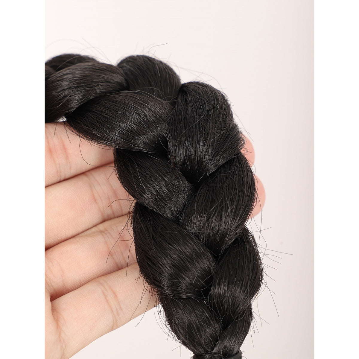 34 Inch  Ponytail Wig  Synthetic Box Braid Ponytail Hair Piece With Hair Bun, Clip‑in Ponytail Extension