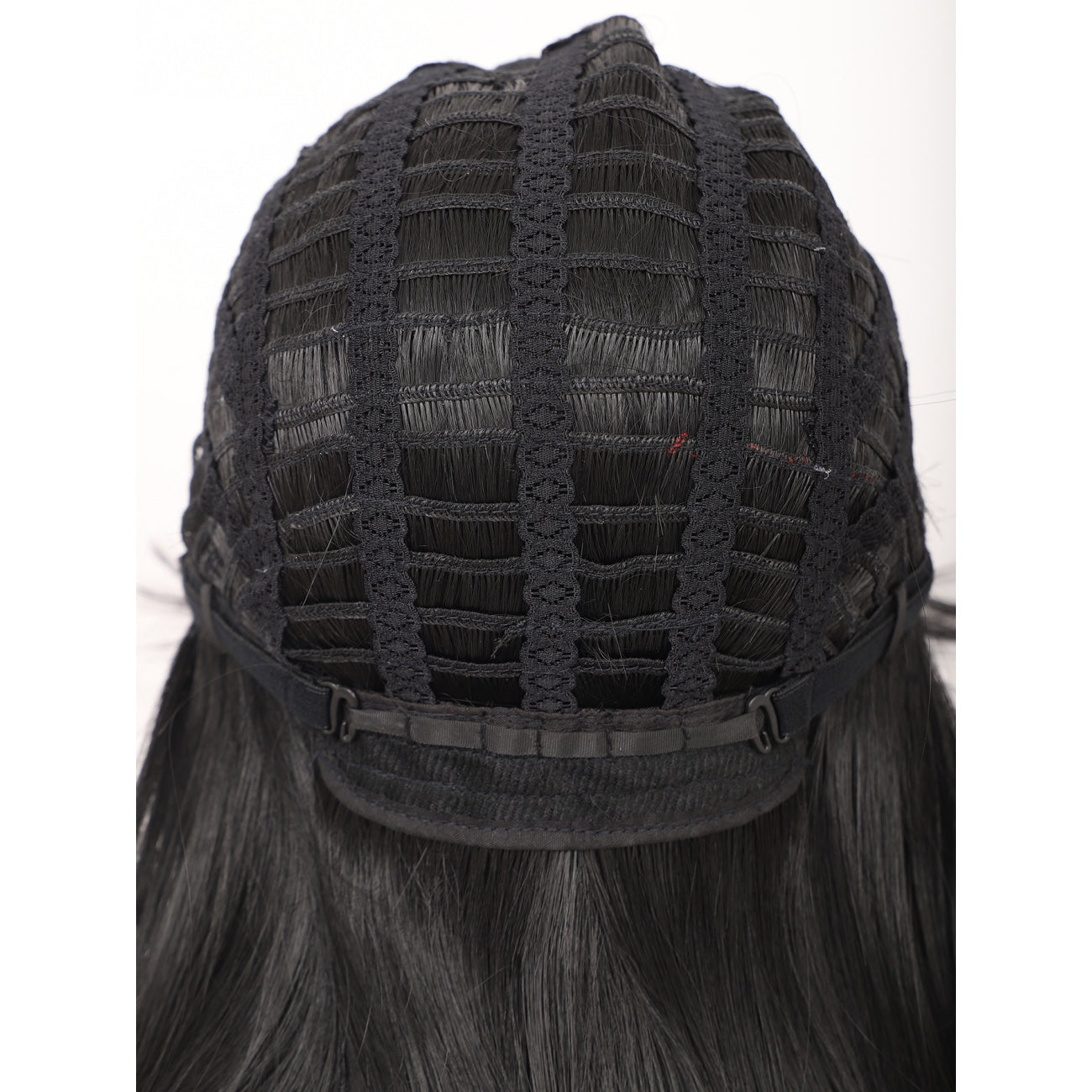 22" Long Straight Silky Smooth Synthetic Hair Wigs with Bangs for Women High Temperature Yaki Texture Full Hair Wigs for Women (Black)