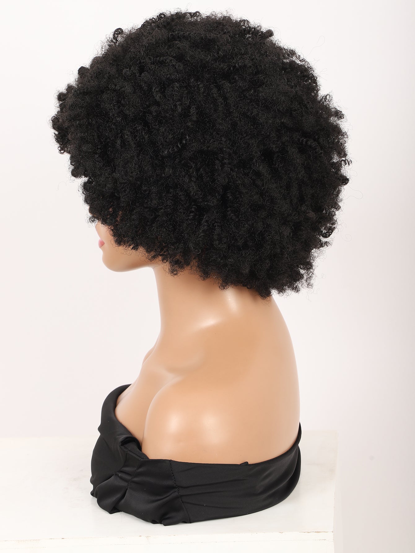 Big Bouncy Full Thick Short Afro Kinky Curly Wigs for Black Lightweight Synthetic Hair Wigs 150% Density Natural Looking Fluffy Hair Replacement Wig