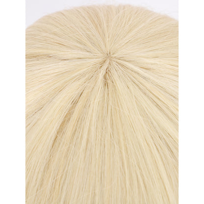 22" Long Straight Silky Smooth Synthetic Hair Wigs with Bangs for Women High Temperature Yaki Texture Full Hair Wigs for Women (Blonde)