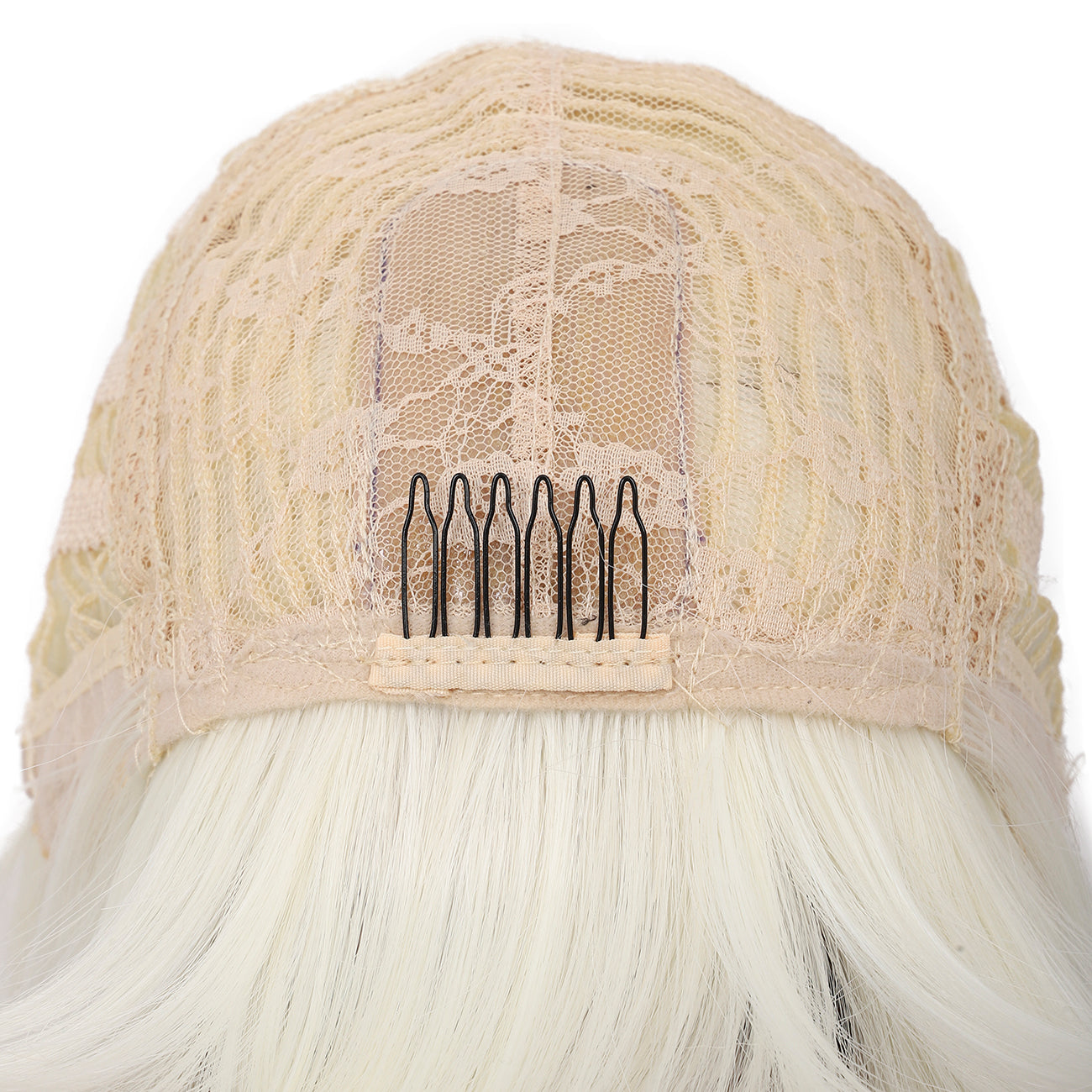 Bob Wigs for Women Short Straight Bob Wig with Hair Bangs Natural Looking Heat Resistant Synthetic Hair Wigs for Women 13 Inches (Platinum Blonde)