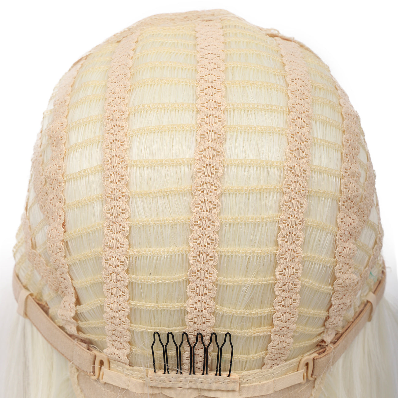 Bob Wigs for Women Short Straight Bob Wig with Hair Bangs Natural Looking Heat Resistant Synthetic Hair Wigs for Women 13 Inches (Platinum Blonde)