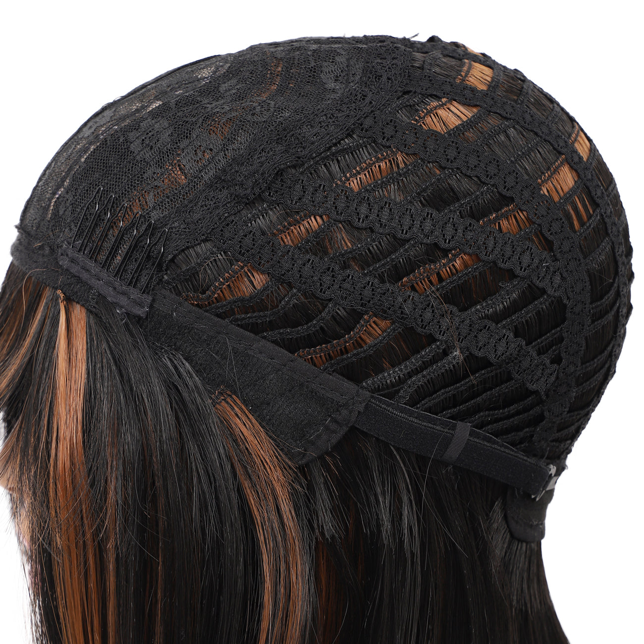 Bob Wigs for Women Short Straight Bob Wig with Hair Bangs Natural Looking Heat Resistant Synthetic Hair Wigs for Women 13 Inches (Mix Black Brown)