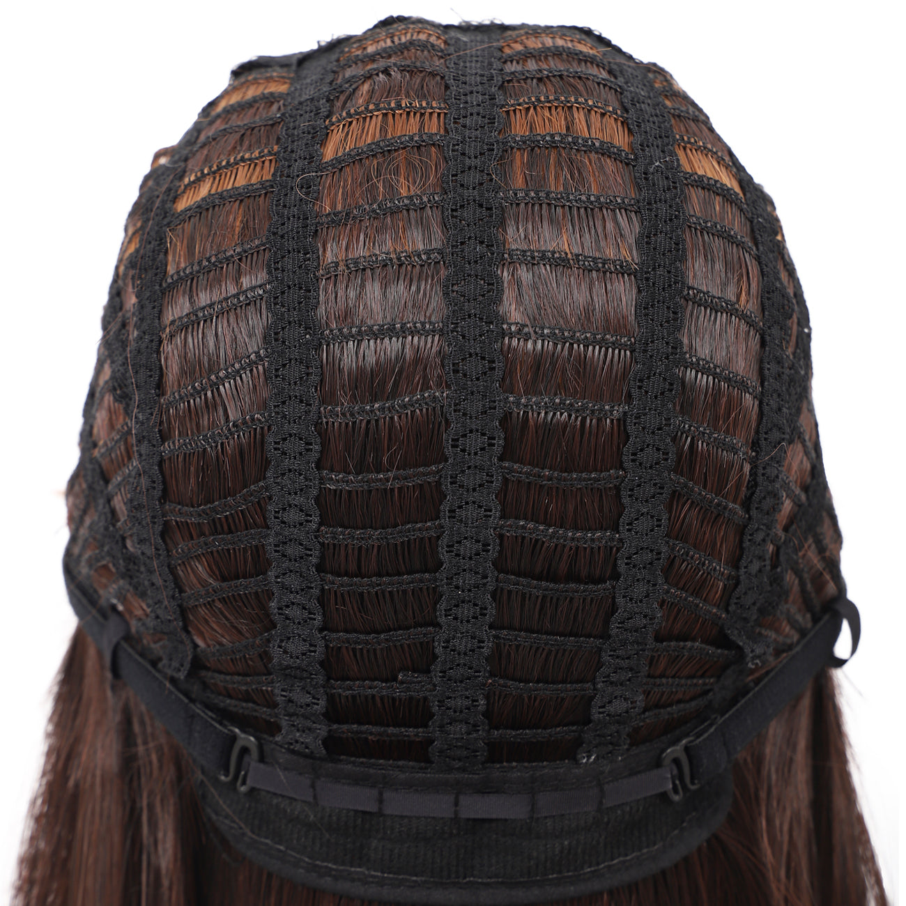 Bob Wigs for Women Short Straight Bob Wig with Hair Bangs Natural Looking Heat Resistant Synthetic Hair Wigs for Women 13 Inches (Brown Highlights)