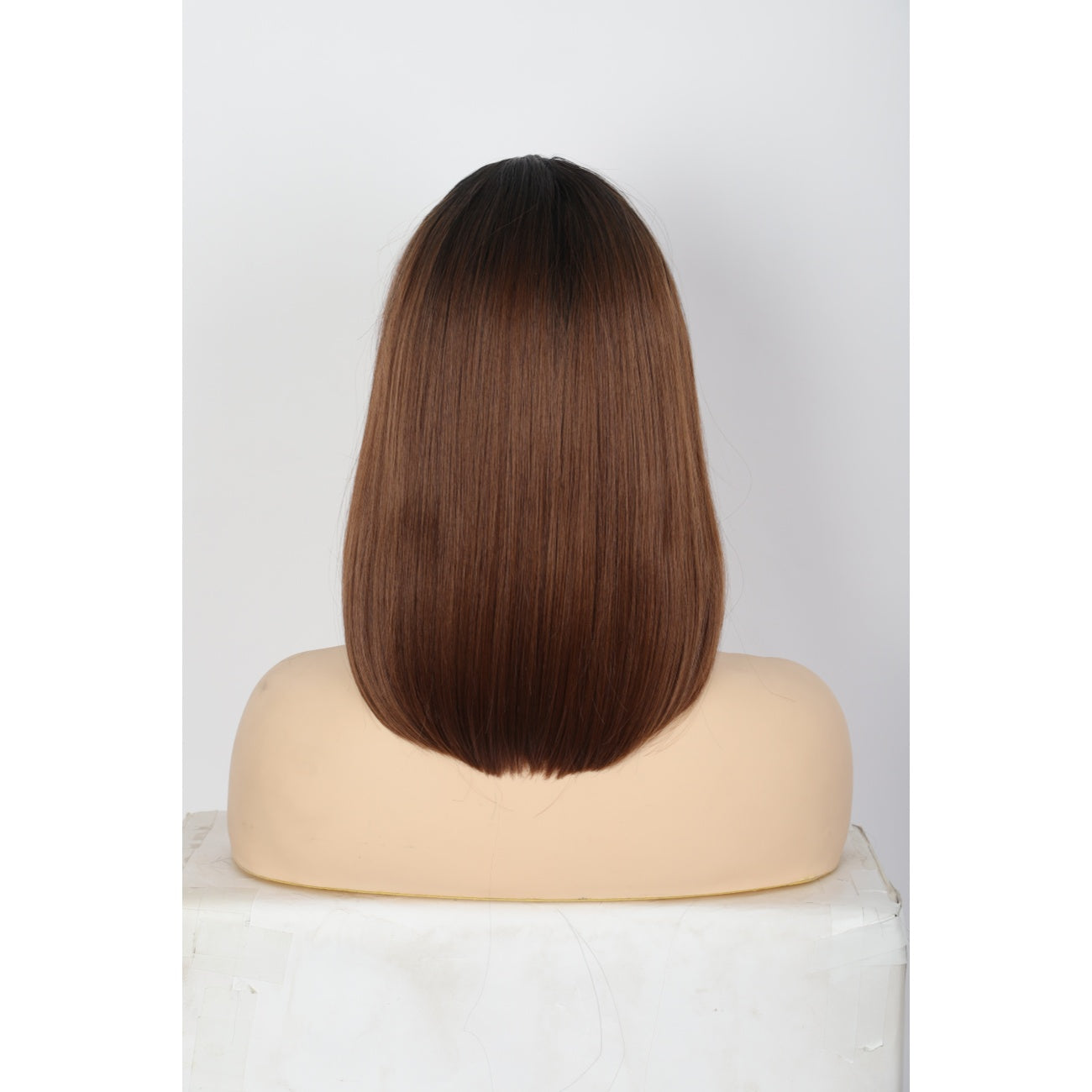 Bob Wigs for Women Short Straight Bob Wig with Hair Bangs Natural Looking Heat Resistant Synthetic Hair Wigs for Women 13 Inches (Chestnut Brown)