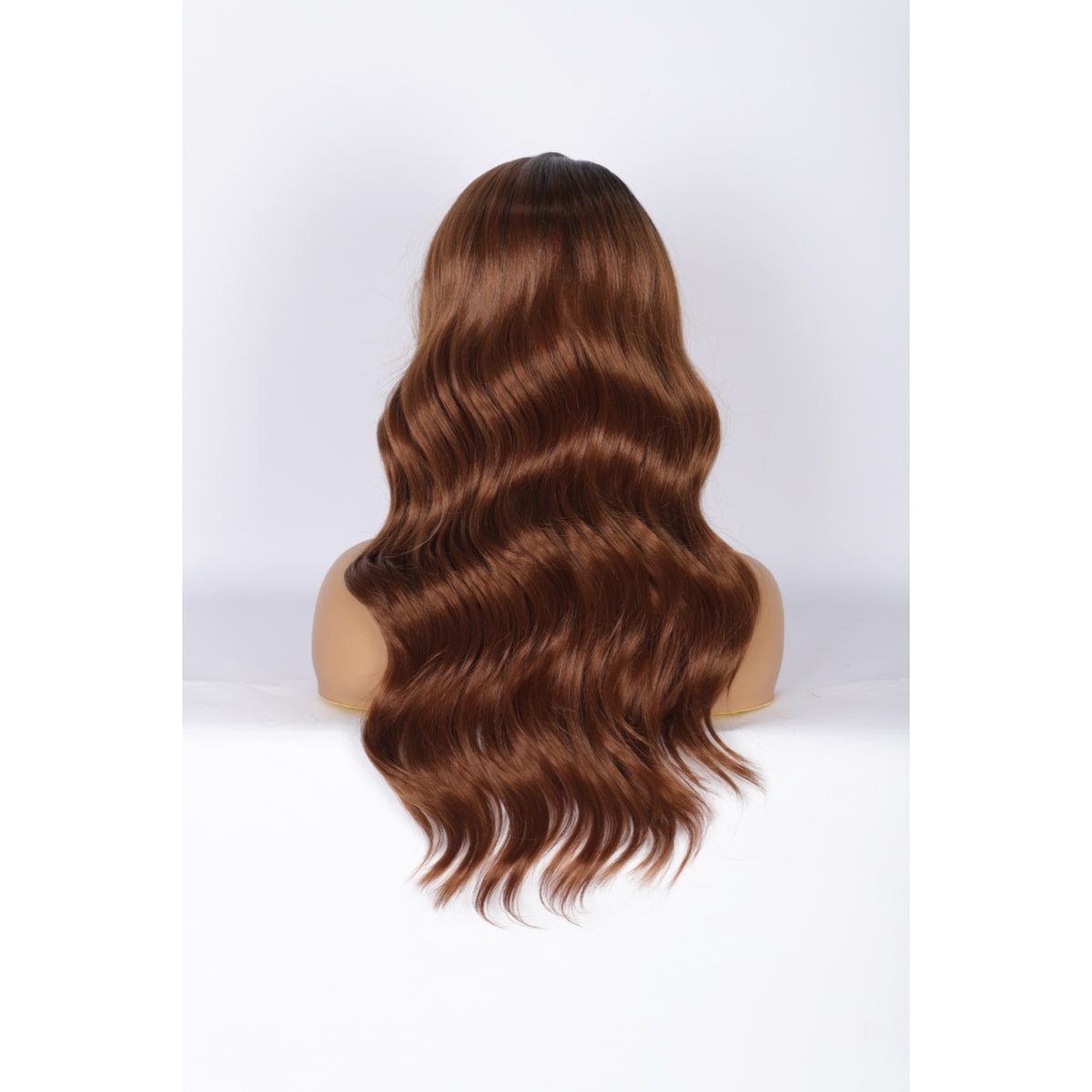 24 Inch Long Curly Wig Side Part  Loose Wave Wig Synthetic Lace Front Wig for Women Ombre Brown