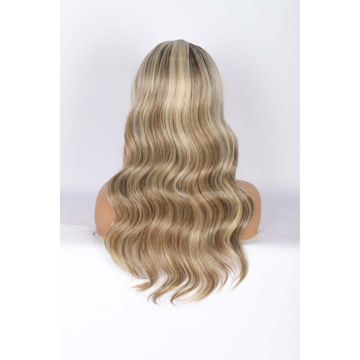 24 Inch Long Curly Wig Side Part  Loose Wave Wig Synthetic Lace Front Wig for Women Ombre Balayage Ash Blonde