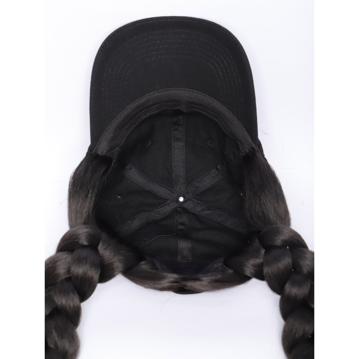34 Inch  Ponytail Wig  Synthetic Box Braid Ponytail Hair Piece With Hair Bun, Clip‑in Ponytail Extension