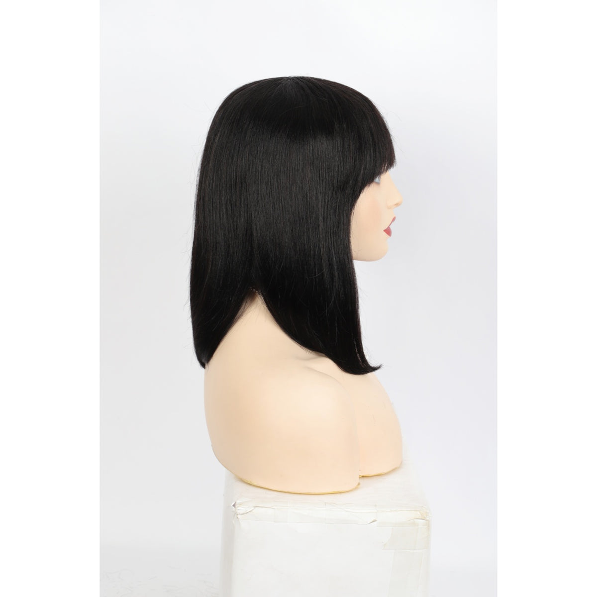 12" Straight Bob Wig Human Hair  Short Wig for Women  Short Bob Wig with Bangs Glueless Natural Look